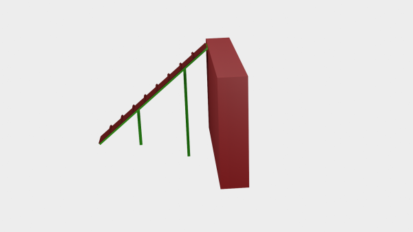 Элемент полосы препятствий «Забор с наклонной доской»